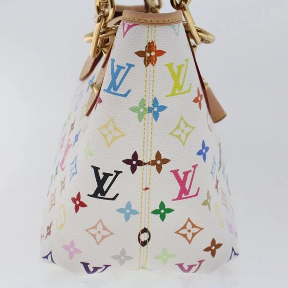 LOUIS VUITTON Monogram Multicolor Annie MM Tote Bag White M40307 LV Auth hk795SM - Picture 6 of 16